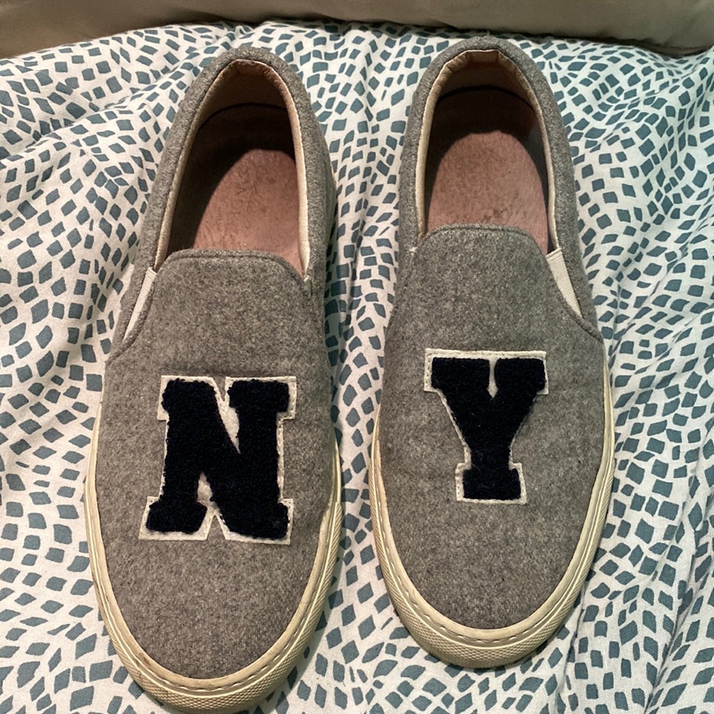 Joshua Sanders NY Grey Slip On Sneakers Size 38